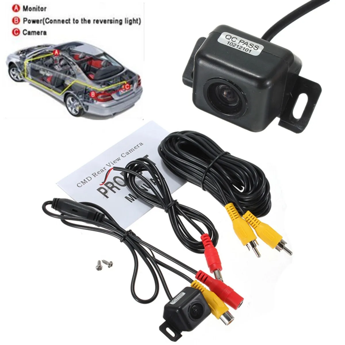 1pcs Video Cable 1pcs Power Cable 1pcs User Manual 1pcs Car Rear View Camera And 2pcs Screws For Bracket Mount
1pcs Video Cable 1pcs Power Cable 1pcs User Manual 1pcs Car Rear View Camera And 2pcs Screws For Bracket Mount