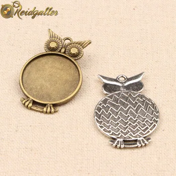 10pcs Vintage Blank Cabochon Owl Base Settings 25mm Round diy Pendant Necklace Flatback Trays antique silver+antique bronze
10pcs Vintage Blank Cabochon Owl Base Settings 25mm Round diy Pendant Necklace Flatback Trays antique silver+antique bronze