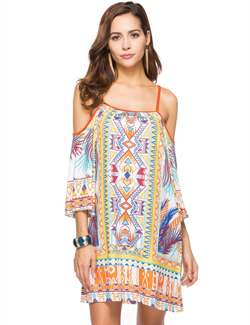 Off Shoulder Women Summer Loose Dress Short Sleeve Bohemian Spaghetti Strap Big Size Party Beach Mini Dresses
Off Shoulder Women Summer Loose Dress Short Sleeve Bohemian Spaghetti Strap Big Size Party Beach Mini Dresses