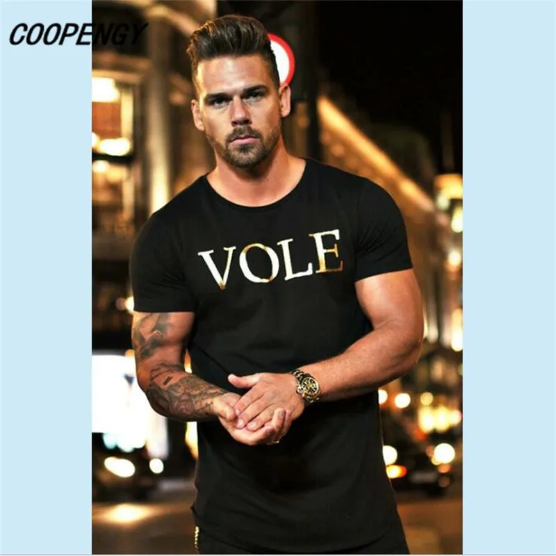 COOPENGY2017 summer new style men's tight-fit T-shirt Crossfit fitness casual bodybuilding shirt print fashion men's short cotto
COOPENGY2017 summer new style men's tight-fit T-shirt Crossfit fitness casual bodybuilding shirt print fashion men's short cotto