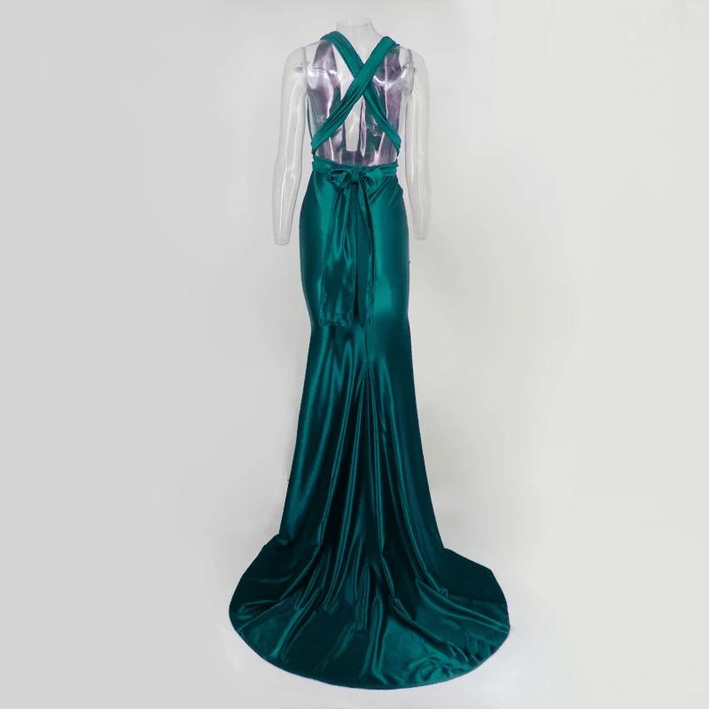 Elegant Backless Satin Mermaid Tail Wonder Dress (Us 4-14)