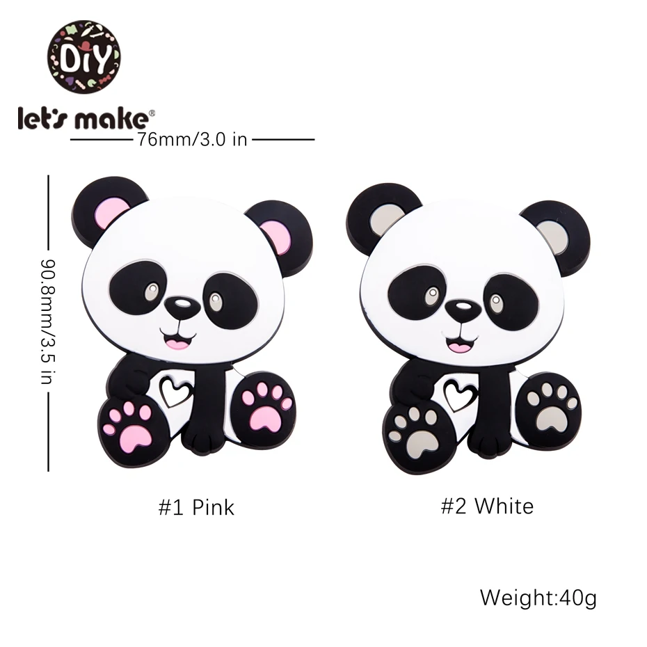 Let's Make 20pc Silicone Teether Cute Cartoon Panda Shaped Silicone Beads Baby Shower Gift Diy Necklace Accessories Baby Teether
Let's Make 20pc Silicone Teether Cute Cartoon Panda Shaped Silicone Beads Baby Shower Gift Diy Necklace Accessories Baby Teether