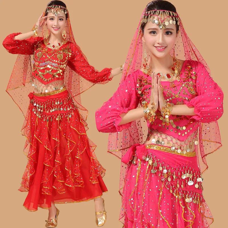 Woman Belly Dance Costume lady Indian Dance Dress Bollywood Dance Costumes red/rose/yellow/purple/royal blue/sky blue 6 colors
Woman Belly Dance Costume lady Indian Dance Dress Bollywood Dance Costumes red/rose/yellow/purple/royal blue/sky blue 6 colors