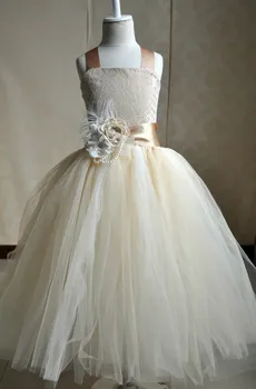 New vintage lace rustic champagne color spaghetti straps fluffy tulle ball gown flower girl dresses for weddings evening party
New vintage lace rustic champagne color spaghetti straps fluffy tulle ball gown flower girl dresses for weddings evening party