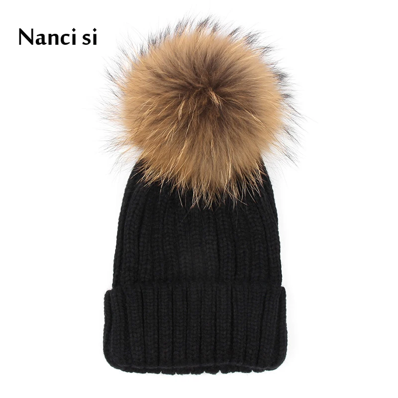 Brand Nanci si Real 15cm Mink Fur Ball Pom Pom Beanies Cap Winter Hat For Women Female Thick Cotton Warm Skullies Knitted Caps
Brand Nanci si Real 15cm Mink Fur Ball Pom Pom Beanies Cap Winter Hat For Women Female Thick Cotton Warm Skullies Knitted Caps