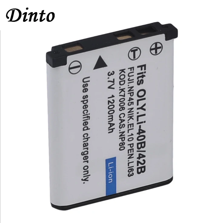 

Dinto 1pc 1200mAh D-Li63 CNP-80 LI-40B Li-42B EN-EL10 FNP-45 Li-ion Camera Battery Pack for Nikon for OLYMPUS for FUJIFILM