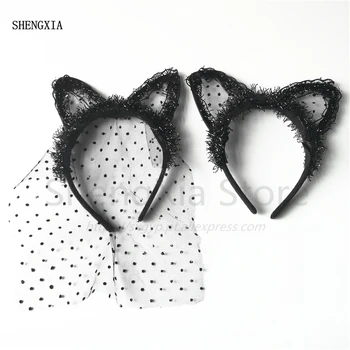 2019 Easter Women Girl Party Black Lace Bob Veil Mask Sexy Bunny Rabbit Ear The cat's ear Lace Hairband Headwear
2019 Easter Women Girl Party Black Lace Bob Veil Mask Sexy Bunny Rabbit Ear The cat's ear Lace Hairband Headwear