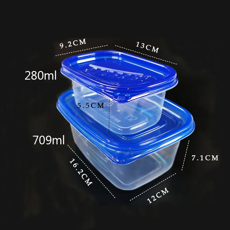 50pcs/lot Clear Sealed Square Crisper Refrigerator Plastic Food Storage Boxes 280ml-709ml Preservation Box Packaging Container
50pcs/lot Clear Sealed Square Crisper Refrigerator Plastic Food Storage Boxes 280ml-709ml Preservation Box Packaging Container