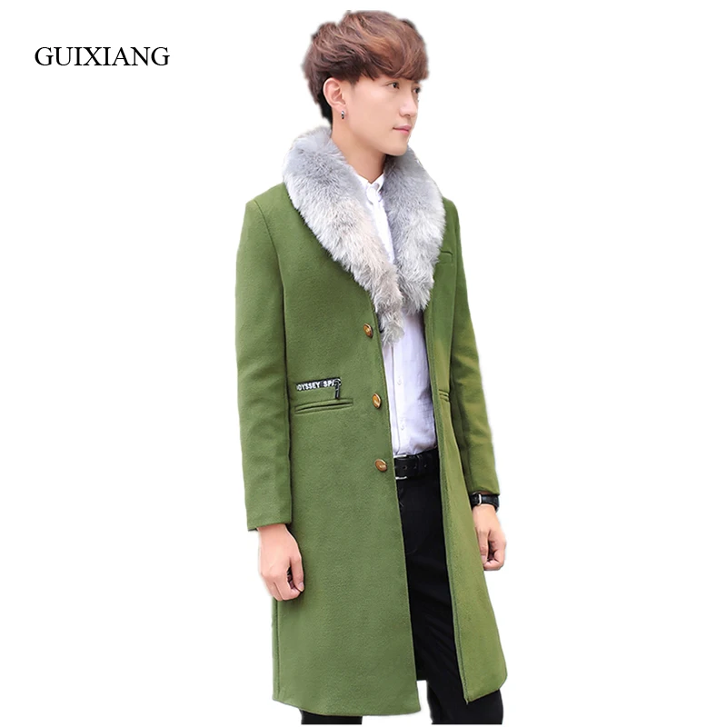 New arrival style men boutique long woolen overcoat fashion casual big hair collar men solid slim trench jacket dress size M-4XL
New arrival style men boutique long woolen overcoat fashion casual big hair collar men solid slim trench jacket dress size M-4XL