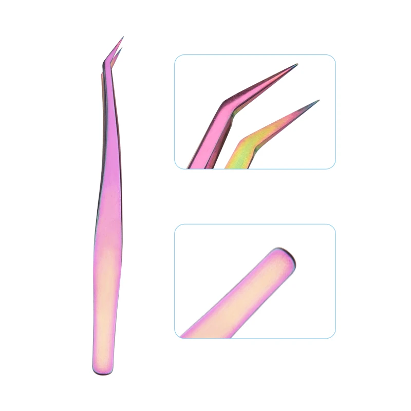 1PC Stainless Steel Eyelash Tweezers For Eyelash Extension Chameleon Ultra Precision Sticker Rainbow Picker Makeup Tools
1PC Stainless Steel Eyelash Tweezers For Eyelash Extension Chameleon Ultra Precision Sticker Rainbow Picker Makeup Tools