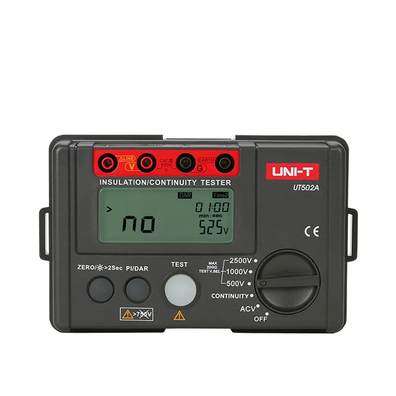 UNI-T UT502A Digital Resistance Meters Insulation Resistance Testers 2500V Short Circuit Current LCD Resistance Tester
UNI-T UT502A Digital Resistance Meters Insulation Resistance Testers 2500V Short Circuit Current LCD Resistance Tester