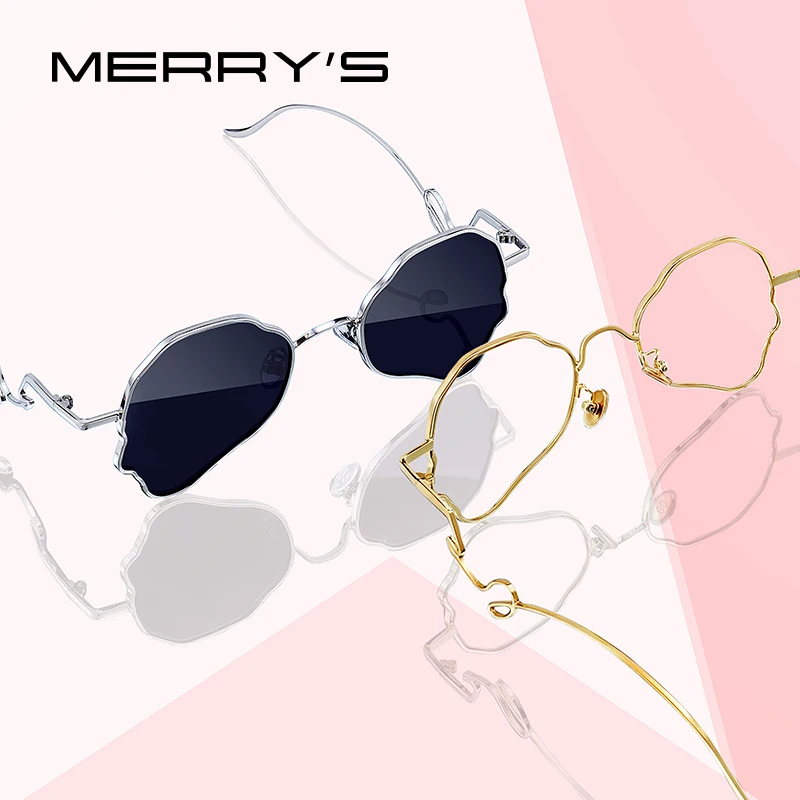 Женские трендовые солнцезащитные очки MERRY'S брендовые с бабочками защита UV400 S6304