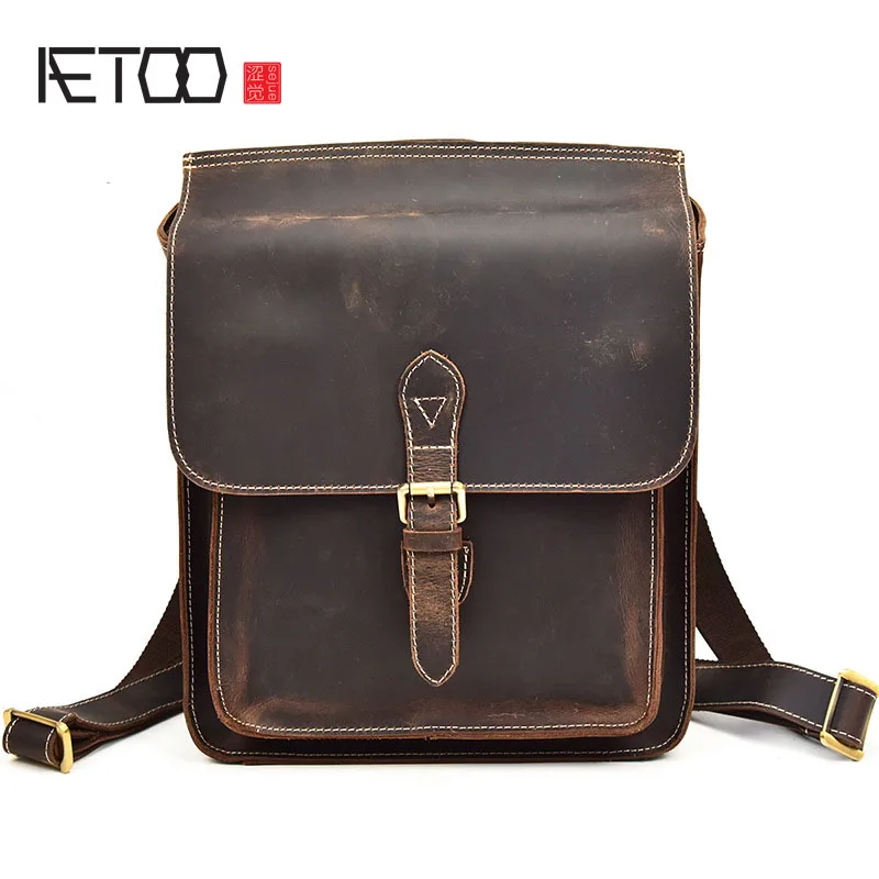 AETOO Crazy horse leather shoulder bag leather men's backpack A4 books first layer skin men bag Europe and the United States sty
AETOO Crazy horse leather shoulder bag leather men's backpack A4 books first layer skin men bag Europe and the United States sty