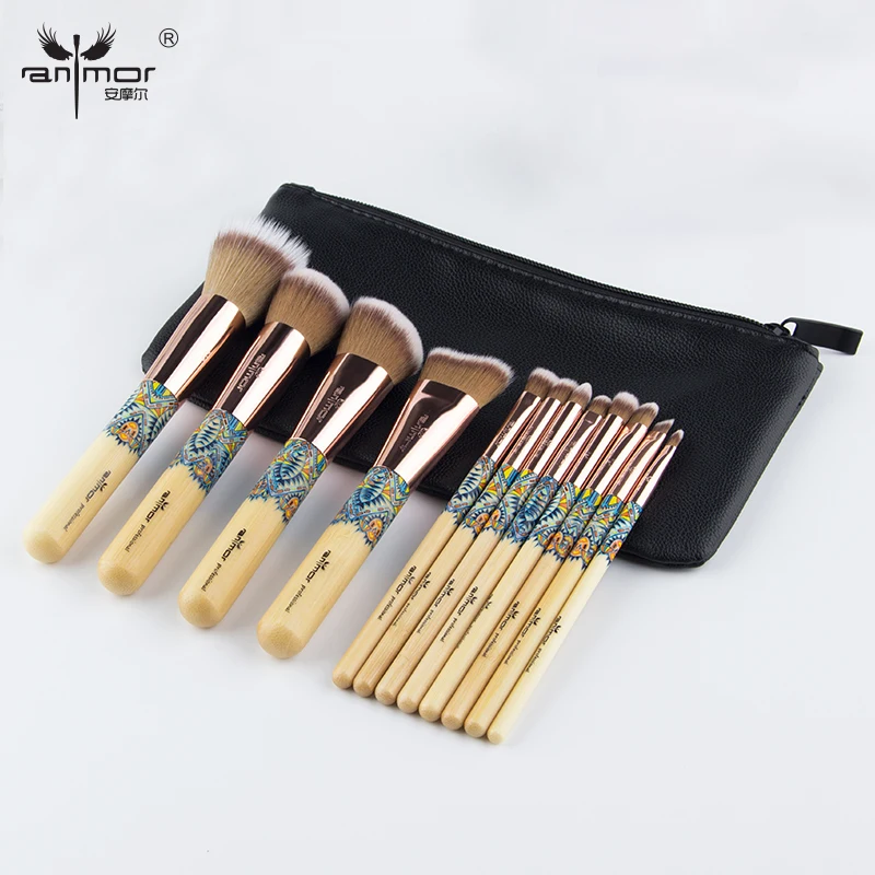 Anmor 12 PCS Professional Makeup Brushes Soft Synthetic Hair Brush Make up Foundation Set Eyebrow Eyeshadow PU Cosmetic Case Bag
Anmor 12 PCS Professional Makeup Brushes Soft Synthetic Hair Brush Make up Foundation Set Eyebrow Eyeshadow PU Cosmetic Case Bag