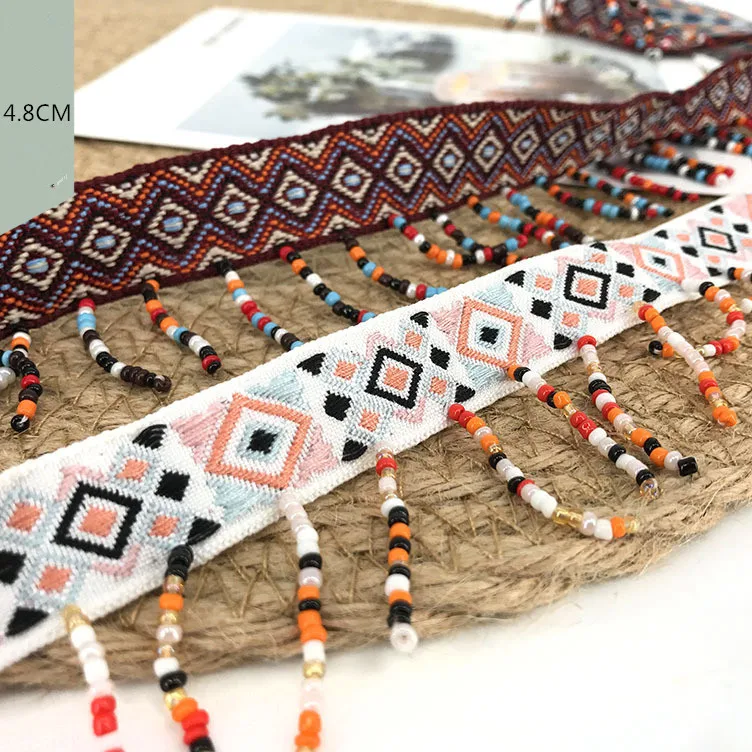 embroidery ethnic jacquard webbing woven tape fringe lace trim ribbon 4.8cm width DIY zakka accessory
embroidery ethnic jacquard webbing woven tape fringe lace trim ribbon 4.8cm width DIY zakka accessory