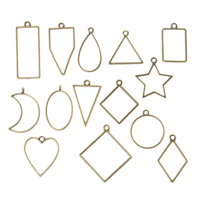 14Pcs Geometric Shape Metal Frame Set DIY Epoxy Resin UV Crystal Silicone Molds Jewelry Pendant Making
14Pcs Geometric Shape Metal Frame Set DIY Epoxy Resin UV Crystal Silicone Molds Jewelry Pendant Making