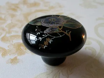 Dresser Knob Drawer Knobs Pulls Black Flower Rustic Ceramic Kitchen Cabinet Cupboard Door Knob Pull Handle Country Hardware 
Dresser Knob Drawer Knobs Pulls Black Flower Rustic Ceramic Kitchen Cabinet Cupboard Door Knob Pull Handle Country Hardware