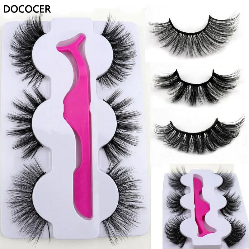 DOCOCER 3 pairs 3D mink lashes false eyelashes natural makeup eyelash extension long cross volume soft fake eyelashes 
DOCOCER 3 pairs 3D mink lashes false eyelashes natural makeup eyelash extension long cross volume soft fake eyelashes