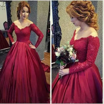 Vintage Red Lace Prom Dresses Long Sleeve Sexy V Neck Backless A-Line Plus Size Dress Evening Dress Wear Party Gowns
Vintage Red Lace Prom Dresses Long Sleeve Sexy V Neck Backless A-Line Plus Size Dress Evening Dress Wear Party Gowns