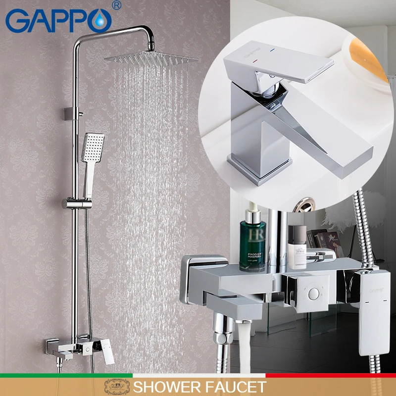 

GAPPO Shower Faucets Stainless Steel bathtub shower faucet Bath Shower tap stainless shower head wall mixer tap