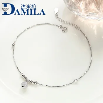 Fashion 100% genuine S925 sterling silver chain bead anklet foot chain silver 925 Anklets for women summer beach foot jewelry
Fashion 100% genuine S925 sterling silver chain bead anklet foot chain silver 925 Anklets for women summer beach foot jewelry