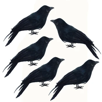 5pcs Simulattion Crow Halloween Decoration Realistic Feathered Crows Props Halloween Ornaments
5pcs Simulattion Crow Halloween Decoration Realistic Feathered Crows Props Halloween Ornaments