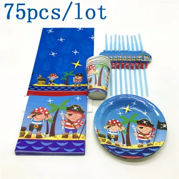 Little Pirate Cartoon Cup+Plate+Napkin Wedding Festival Theme Party Kid Birthday Party Plastic Straw+Tablecloth Supply 75Pcs/Lot
Little Pirate Cartoon Cup+Plate+Napkin Wedding Festival Theme Party Kid Birthday Party Plastic Straw+Tablecloth Supply 75Pcs/Lot