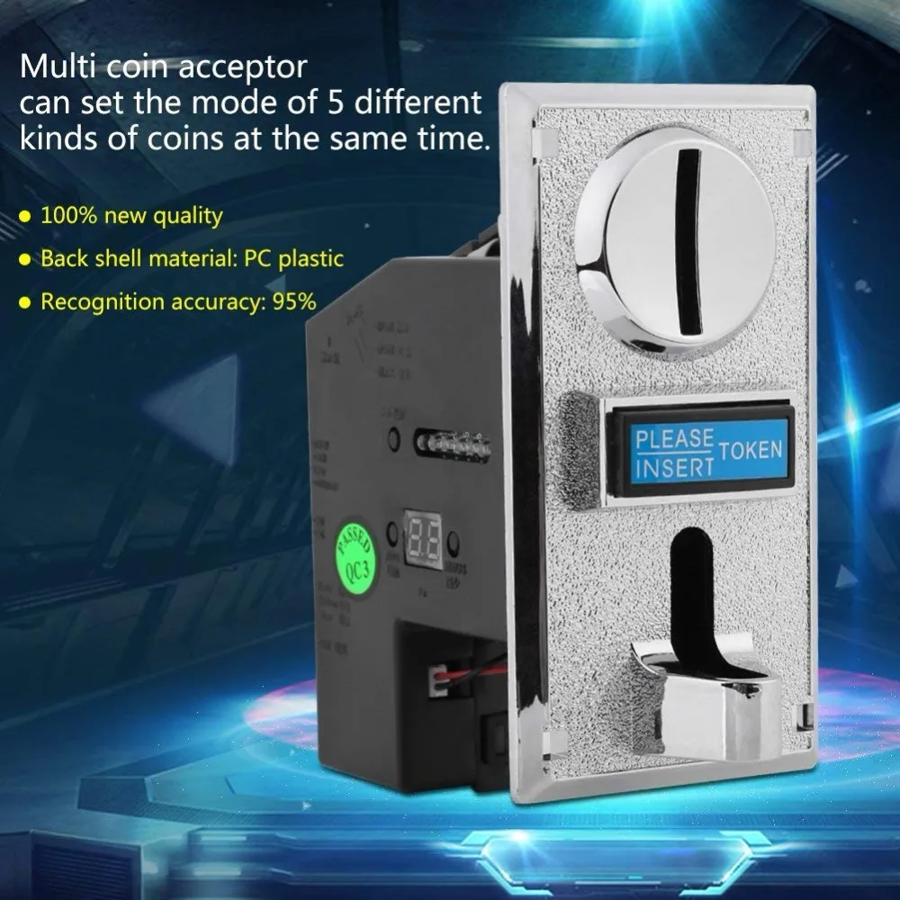 Multi coin acceptor programable for 6/9 different values selector for vending machine arcade game machines washing machine
Multi coin acceptor programable for 6/9 different values selector for vending machine arcade game machines washing machine