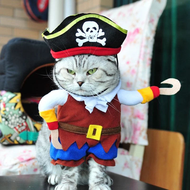Funny Pet Cat Pirate Costume Suit Cat Clothes Corsair Puppy Dressing Up Dog Party Clothes For Cat Plus Hat Pajams
Funny Pet Cat Pirate Costume Suit Cat Clothes Corsair Puppy Dressing Up Dog Party Clothes For Cat Plus Hat Pajams