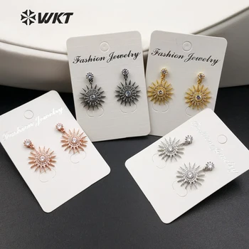 WT-ME003 Wholesale Custom Mirco Paved Cubic Zirconia Urchin Eardrop With Gold Electroplated Lovely Earring For Lady
WT-ME003 Wholesale Custom Mirco Paved Cubic Zirconia Urchin Eardrop With Gold Electroplated Lovely Earring For Lady
