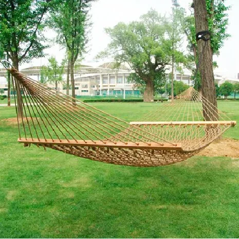 Outdoor tent activities of cotton rope hammock double mesh adult and children swing wooden stick Bearing 400kg
Outdoor tent activities of cotton rope hammock double mesh adult and children swing wooden stick Bearing 400kg