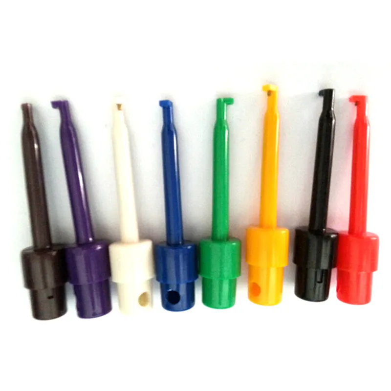 Hot selling 10pcs Multimeter Lead Wire Kit Test Hook Clip Electronic Mini Test Probe Set Red White Blue Black Purple
Hot selling 10pcs Multimeter Lead Wire Kit Test Hook Clip Electronic Mini Test Probe Set Red White Blue Black Purple