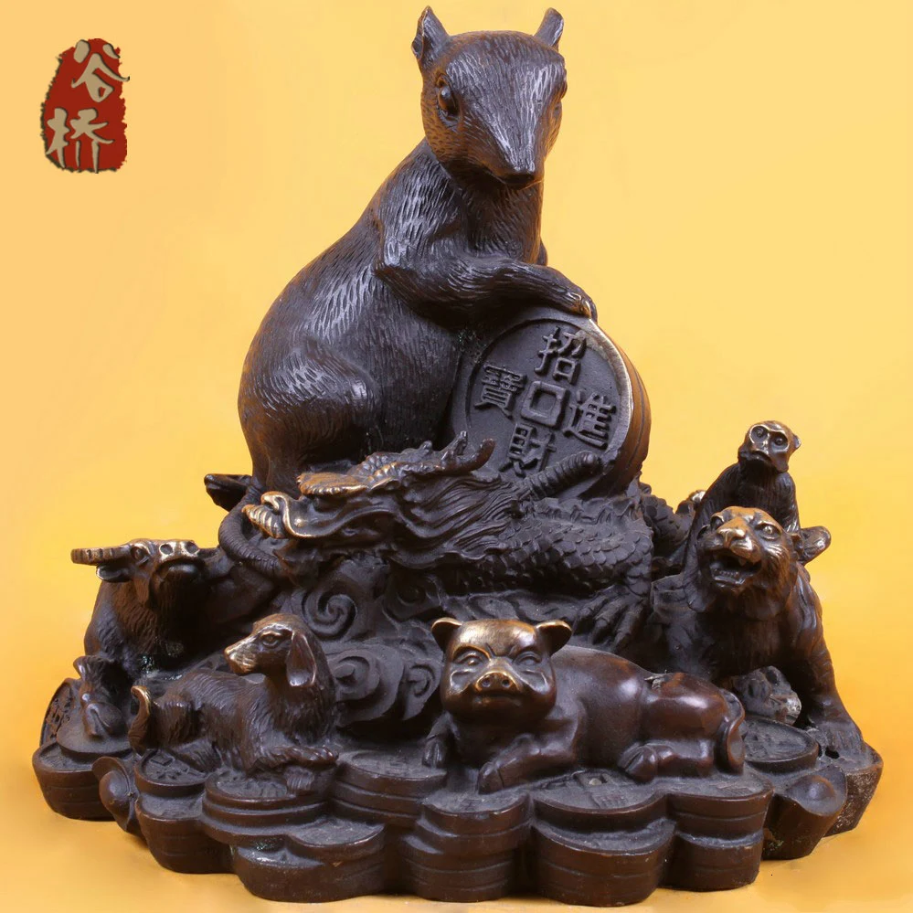 Bronze sculpture, copper crafts decoration zodiac rat zodiac rat animal buddha mouse decoration bronze sculpture, decoration
Bronze sculpture, copper crafts decoration zodiac rat zodiac rat animal buddha mouse decoration bronze sculpture, decoration
