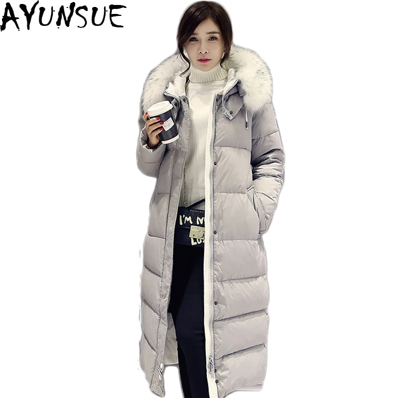 AYUNSUE Winter Jacket Women Parka 2019 White Duck Down Thick Long Jackets For Women Hood Faux Fur Collar Winter Coat LX08
AYUNSUE Winter Jacket Women Parka 2019 White Duck Down Thick Long Jackets For Women Hood Faux Fur Collar Winter Coat LX08