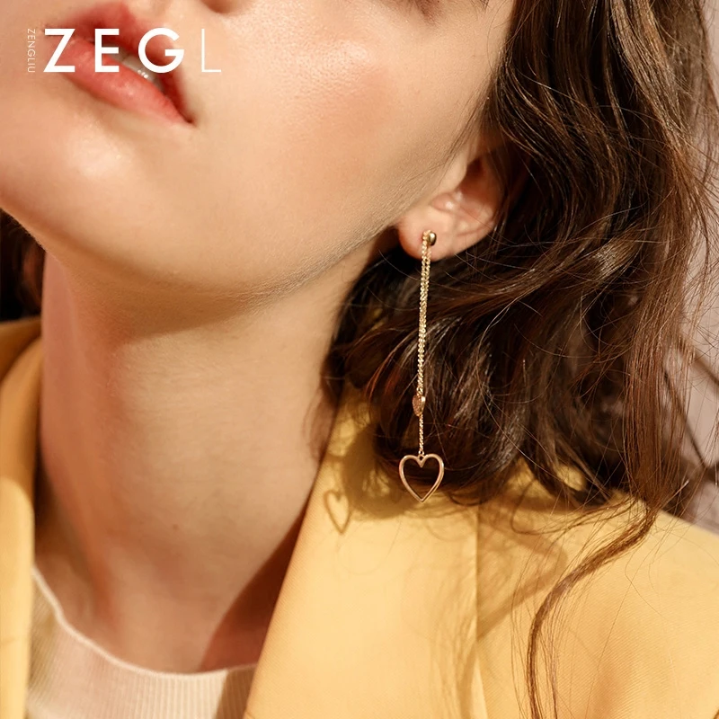 ZEGL925 silver needle long earrings heart-shaped earrings for women temperament simple earrings love earrings
ZEGL925 silver needle long earrings heart-shaped earrings for women temperament simple earrings love earrings