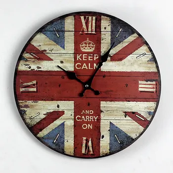 Europe United States Retro Wall Clock National Flag Coloured drawing or pattern Wood Electronic Clocks
Europe United States Retro Wall Clock National Flag Coloured drawing or pattern Wood Electronic Clocks