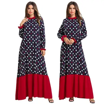 Fashion Muslim Polka Dots Patchwork Women Dresses Spring Autumn 2019 Maxi Long Dress Brief Elegant Urban Casual Muslim Dress New
Fashion Muslim Polka Dots Patchwork Women Dresses Spring Autumn 2019 Maxi Long Dress Brief Elegant Urban Casual Muslim Dress New