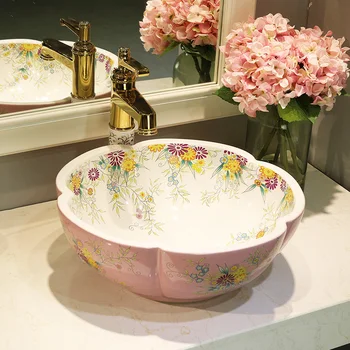 Pink color Bathroom Lavabo Ceramic Counter Top Wash Basin Cloakroom Porcelain Vessel Sink bathroom sinks lavabo sink 
Pink color Bathroom Lavabo Ceramic Counter Top Wash Basin Cloakroom Porcelain Vessel Sink bathroom sinks lavabo sink