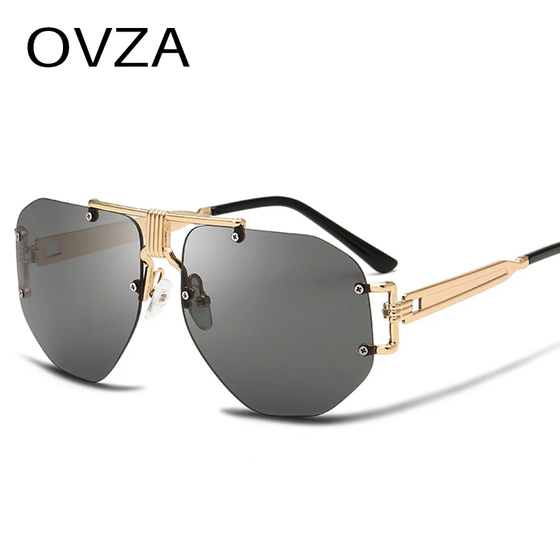 OVZA 2019 New Fashion Rimless Sunglasses Men Brand Designer Punk Sunglasses Women Pilot Eyeglasses Big Frame High Quality S4019
OVZA 2019 New Fashion Rimless Sunglasses Men Brand Designer Punk Sunglasses Women Pilot Eyeglasses Big Frame High Quality S4019