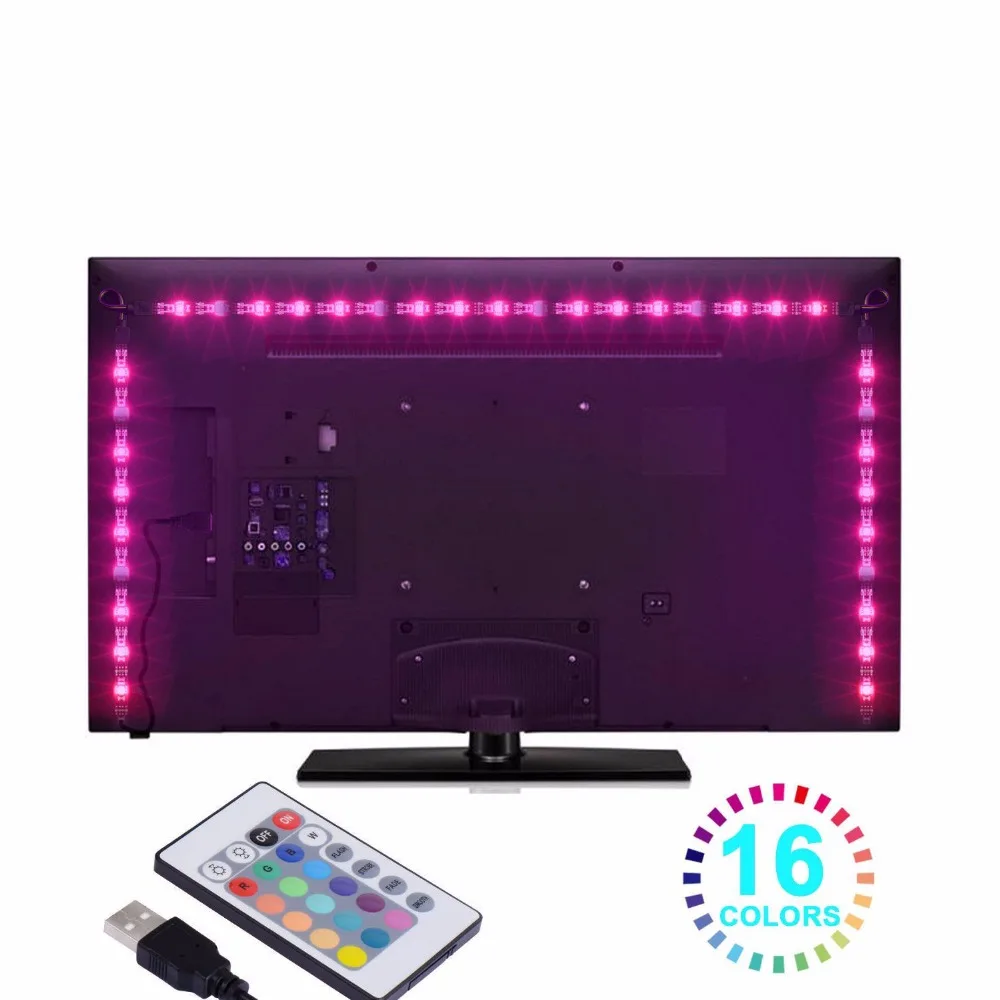 Easy USB Power with RGB Colors IR or RF Remote Controller LED Strip Xmas Decor for TV Background Lighting Waterproof Selectable
Easy USB Power with RGB Colors IR or RF Remote Controller LED Strip Xmas Decor for TV Background Lighting Waterproof Selectable