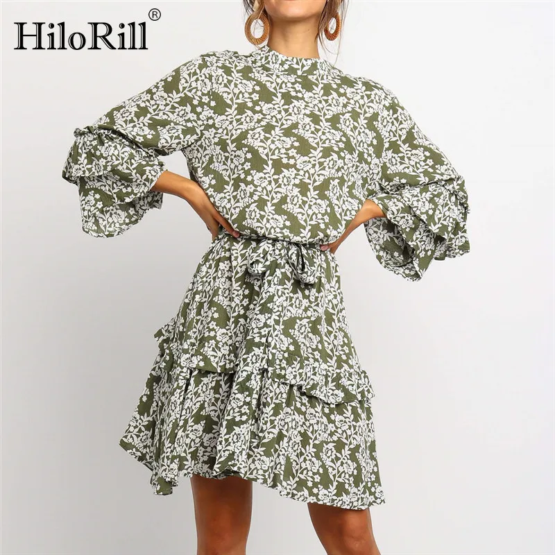 Summer Dress Women Boho Floral Print Elegant Ruffles Beach Dress 2019 Casual O-Neck Sexy Mini Party Dress Vintage Sashes Dresses
Summer Dress Women Boho Floral Print Elegant Ruffles Beach Dress 2019 Casual O-Neck Sexy Mini Party Dress Vintage Sashes Dresses