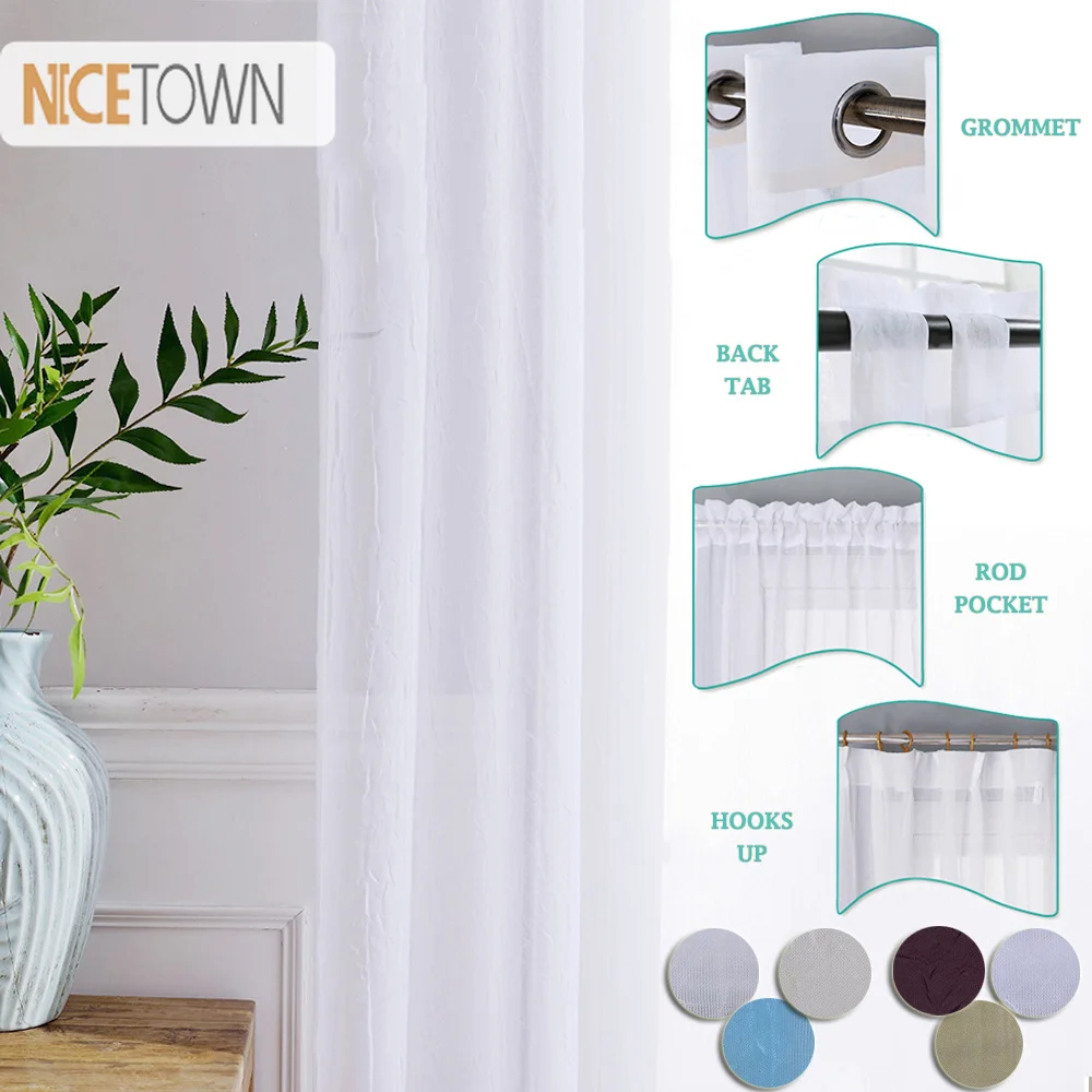 NICETOWN 1 Piece Transparent Crinkled Voile sheer Curtain Window Treatment Soft Sheer Drape for Living Room Kids Bedroom
NICETOWN 1 Piece Transparent Crinkled Voile sheer Curtain Window Treatment Soft Sheer Drape for Living Room Kids Bedroom