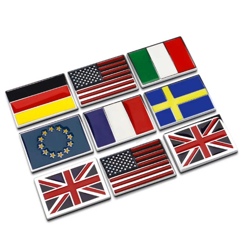 1Pcs 3D Metal UK/US/Germang/France/Italy/Sweden/EU Flag Car Side Fender Rear Trunk Emblem Badge Sticker Decals for all cars
1Pcs 3D Metal UK/US/Germang/France/Italy/Sweden/EU Flag Car Side Fender Rear Trunk Emblem Badge Sticker Decals for all cars