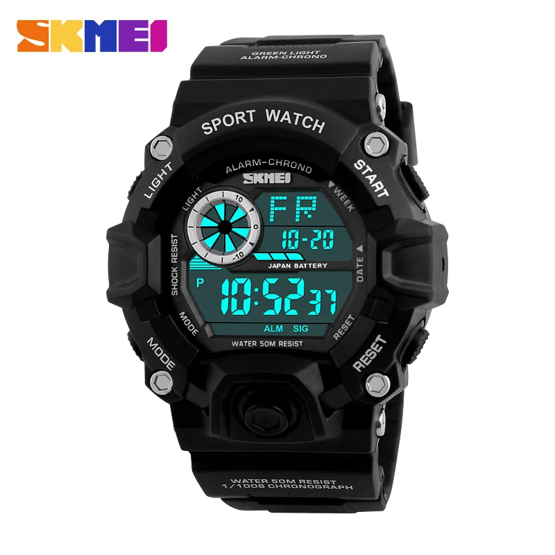 SKMEI Military Sports Watches Men Alarm 50M Waterproof Watch LED Back Light Shock Digital Wristwatches Relogio Masculino 
SKMEI Military Sports Watches Men Alarm 50M Waterproof Watch LED Back Light Shock Digital Wristwatches Relogio Masculino