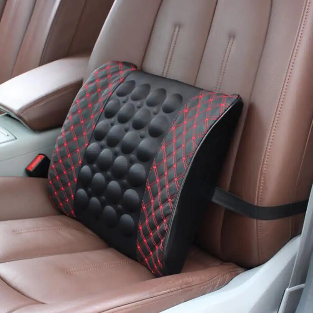 Electric Massage Lumbar Cushion For Car Memory Foam Office Seat