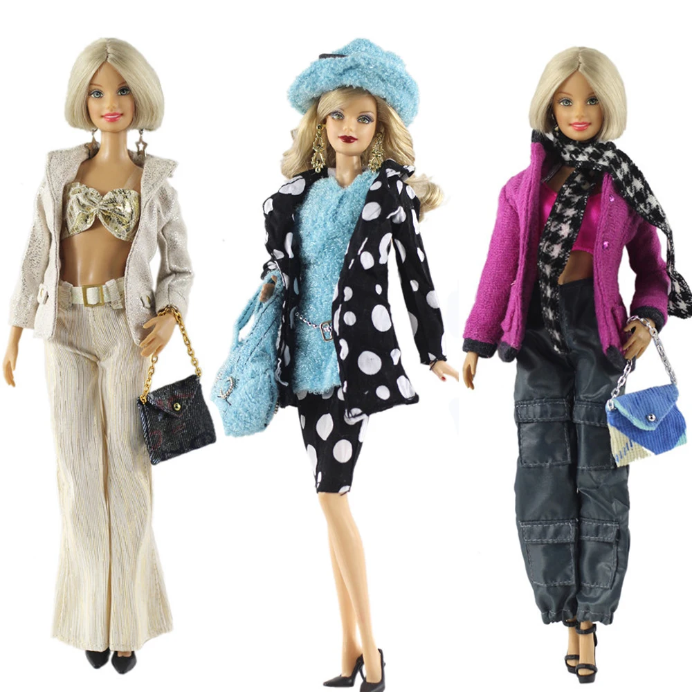 NK Newest 3 Set /Lot Doll Dress Winter Clothing Handmade ClothesTop Fashion Coat Super Modern Outfit For Barbie Doll Accessories
NK Newest 3 Set /Lot Doll Dress Winter Clothing Handmade ClothesTop Fashion Coat Super Modern Outfit For Barbie Doll Accessories