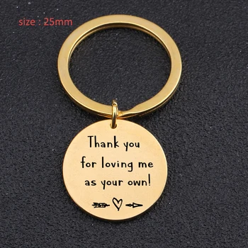 Fashion Keychain Engraved Thank You For Loving Me As Your Own Step Mom For Mother's Day Gift Women Key Ring Key Tag
Fashion Keychain Engraved Thank You For Loving Me As Your Own Step Mom For Mother's Day Gift Women Key Ring Key Tag