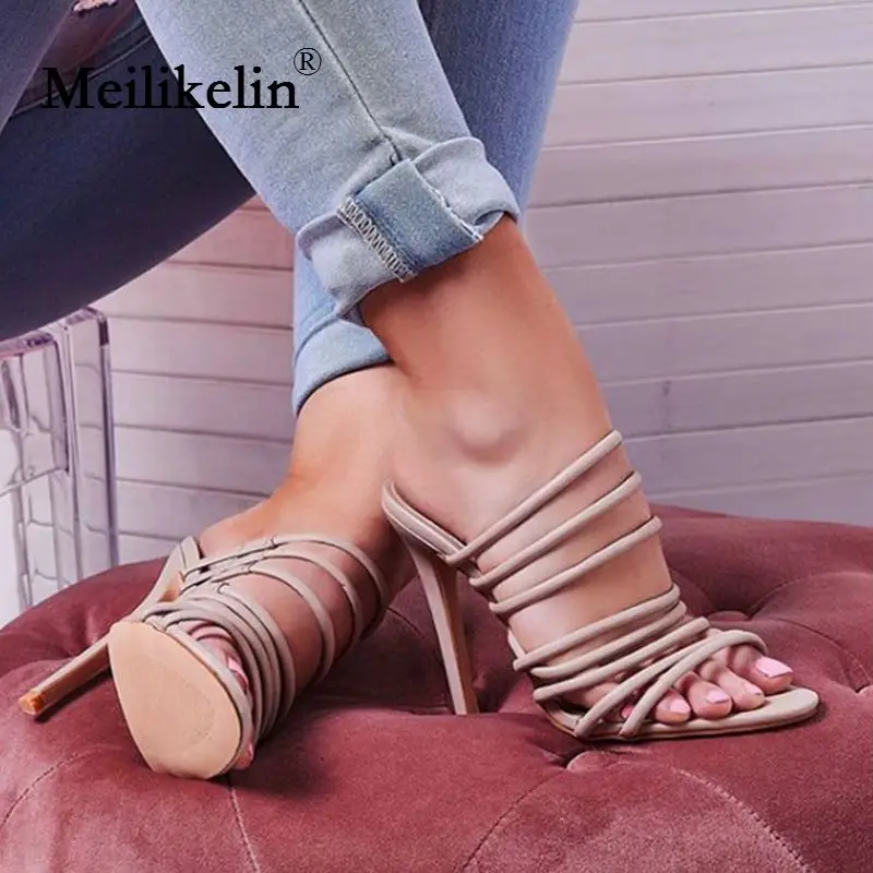 2019 women's shoes fashion summer sandals Narrow Band stilettos high heels open toed slip-on nude black party dress lady shoes
2019 women's shoes fashion summer sandals Narrow Band stilettos high heels open toed slip-on nude black party dress lady shoes