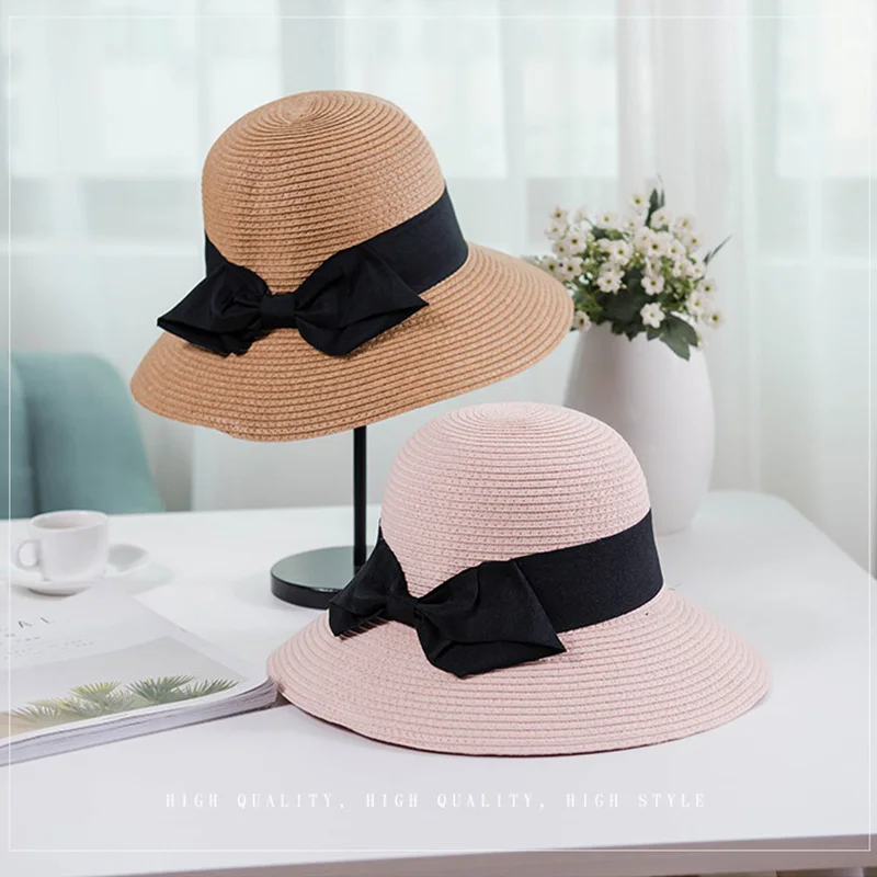 FLYBER Elegant Female Fedora Bow-knot Straw Hats Solid Lady Church Hat Wide Brim Outdoor Sun Chapeau Pink White
FLYBER Elegant Female Fedora Bow-knot Straw Hats Solid Lady Church Hat Wide Brim Outdoor Sun Chapeau Pink White