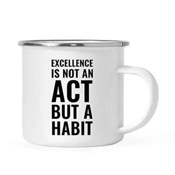 Stainless Steel Campfire Coffee Mug Gift, Excellence is not an act, but a Habit, Graduation Metal Enamel Campfire Camp Cup for H
Stainless Steel Campfire Coffee Mug Gift, Excellence is not an act, but a Habit, Graduation Metal Enamel Campfire Camp Cup for H